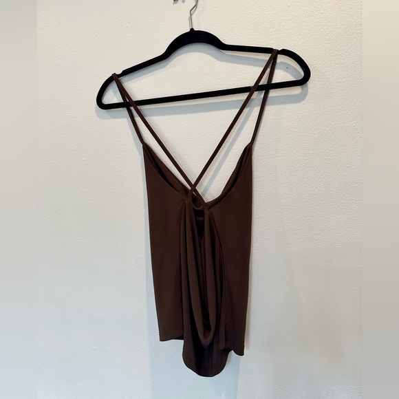 Cowl Neck Brown Cami - Picture 3 of 3
